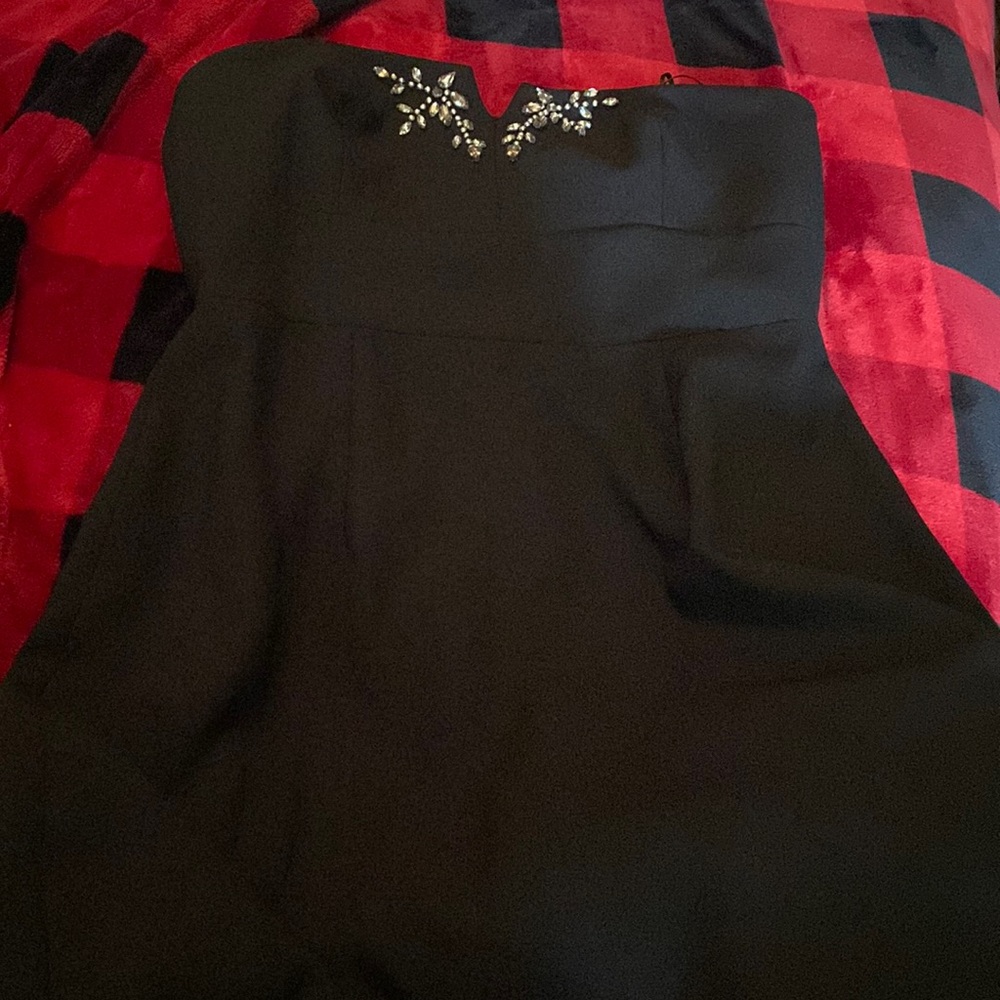 Strapless Black Mini Dress